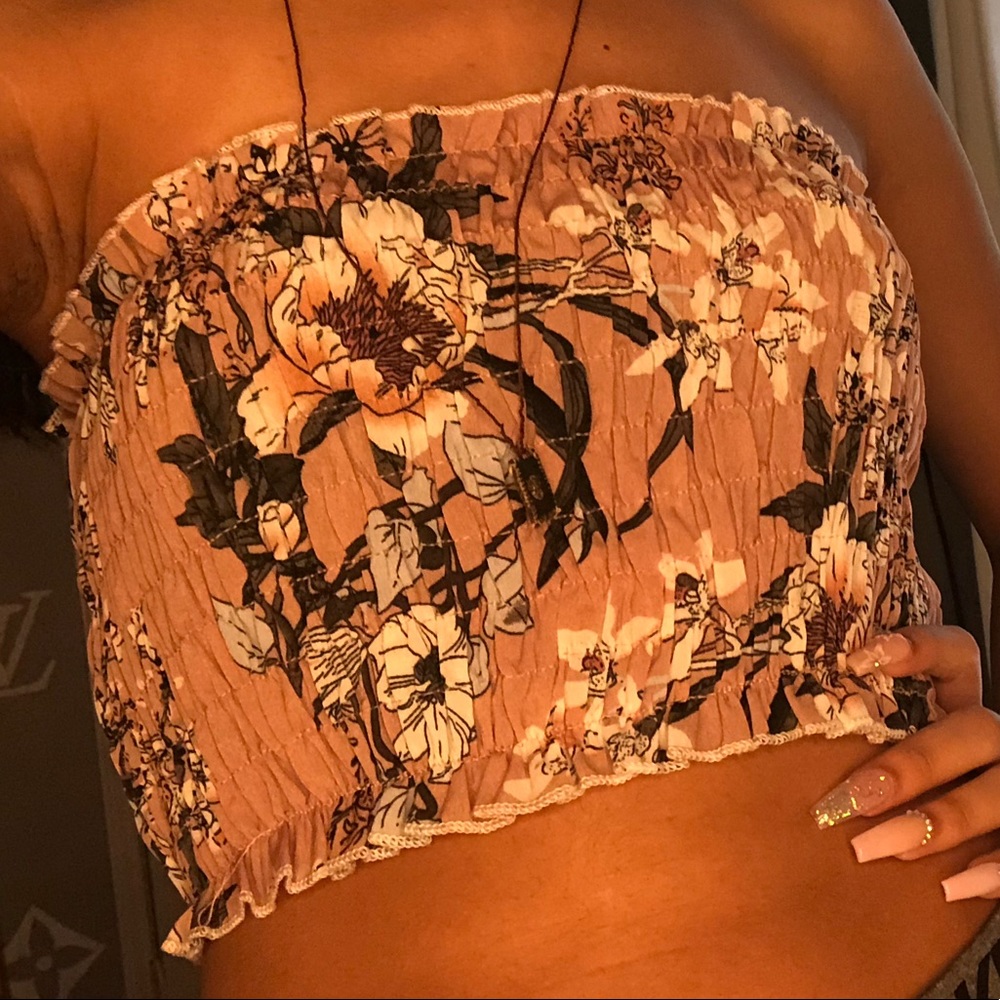 Floral tube top